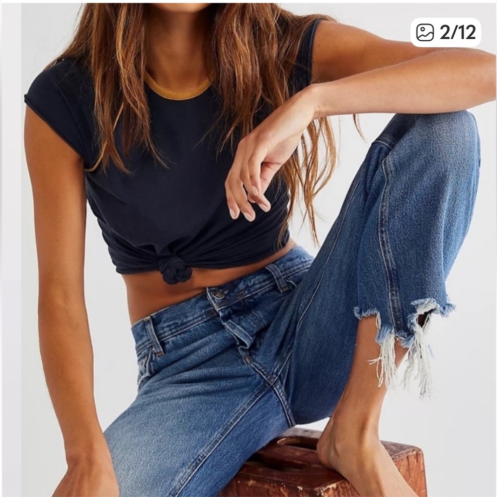 Free People: We The Free ‘Maggie’ California Straight frayed l Jean. Women’s 27. - Picture 2 of 7
